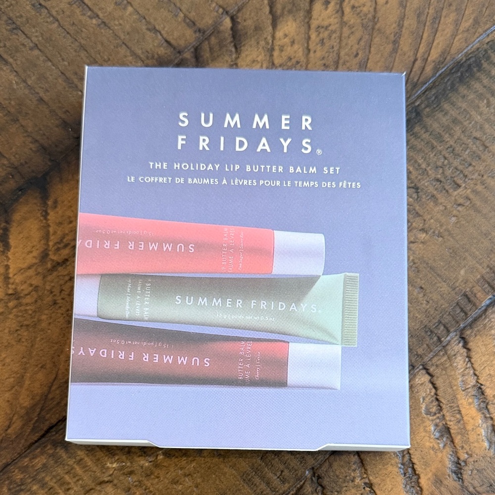 Summer Fridays The Holiday Lip Butter Balm (TRIO) Gift Set. New
